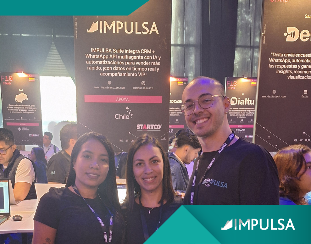 IMPULSA Suite en StartCo 2026 Medellín — equipo en el stand G11